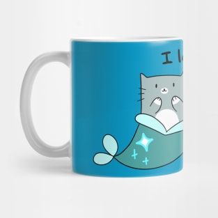 I Love You Blue MerCat and Orange MerTabby Mug